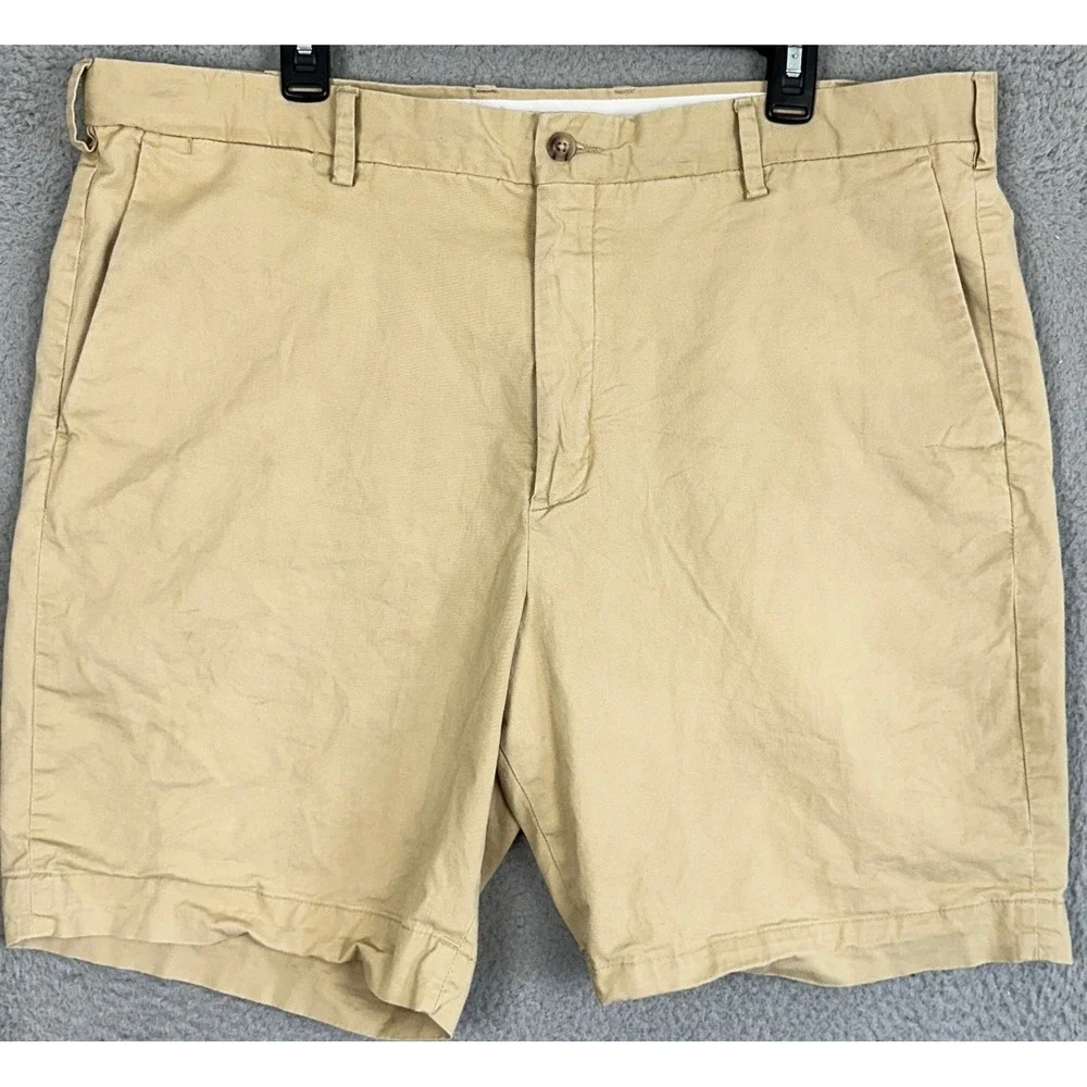 Polo Ralph Lauren Shorts Mens 40 Tan Khaki Stretch Classic Fit Chino Flat Front